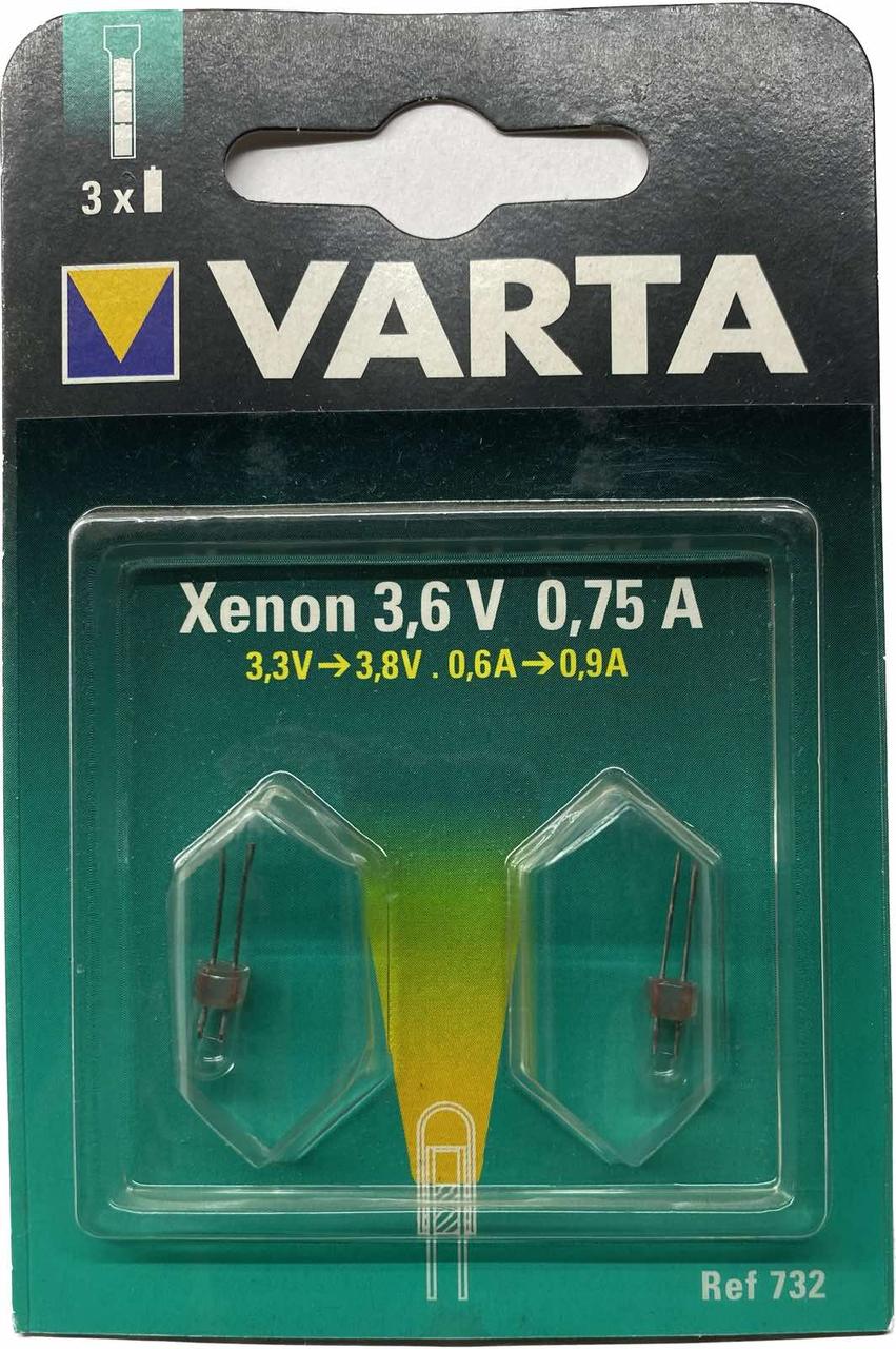 Лампочка Varta 732 для ліхтаря, Xenon 3,6 0,75A (2шт)