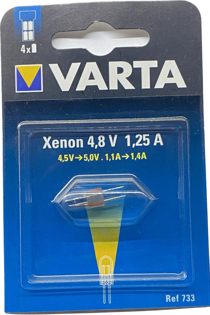 Лампочка Varta 733 для ліхтаря, Xenon 4,8V 1,25A