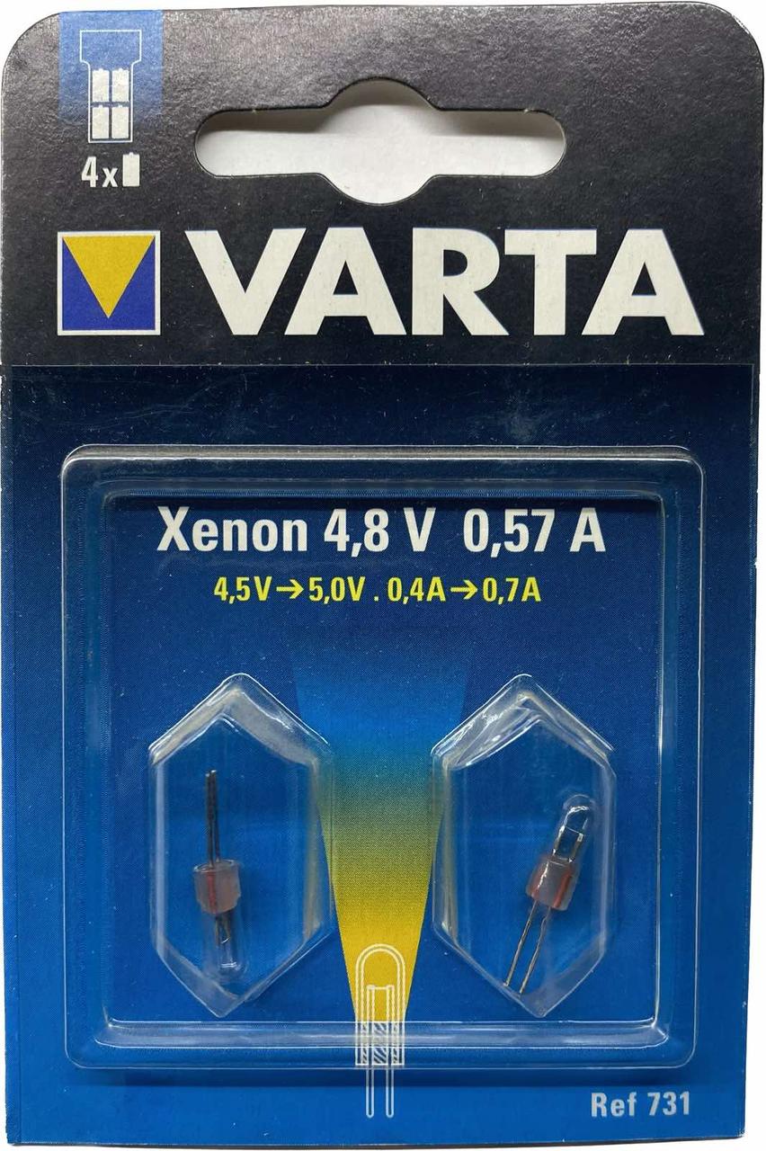 Лампочка Varta 731 для ліхтаря, Xenon 4,8V 0,57A (2шт)