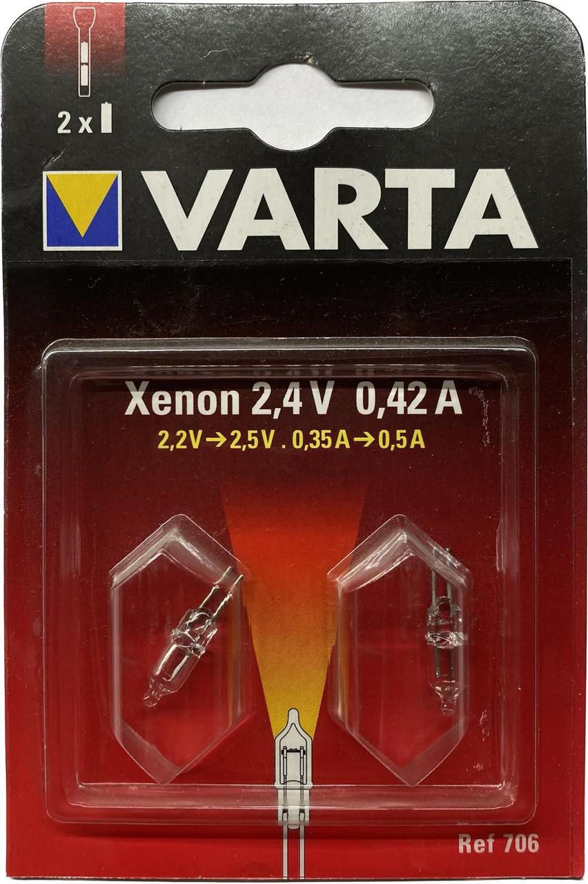 Лампочка Varta 706 для ліхтаря, Xenon 2,2V 0,45A (2шт)