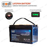 Акумулятор LiFePo4 12V 120Ah літій-залізо-фосфатний для ДБЖ Codi Energy, фото 5
