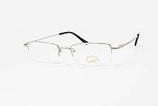 Легка ТИТАНОВА Оправа для окулярів для зору Единбург (модель 15). Напівобідкова. Золотиста та срібляста, фото 3