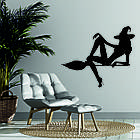 Декоративне настінне Панно «Відьма на мітлі», Декор на стіну, фото 4