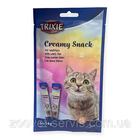 Ласощі для кішок Trixie Creamy Snack з білою рибою, 70 г (TX-42683), фото 1