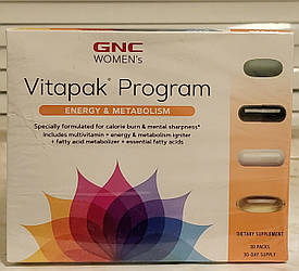 Вітаміни GNC Women's Vitapak Program Energy Metabolism 30 пакетів мегамен mega men