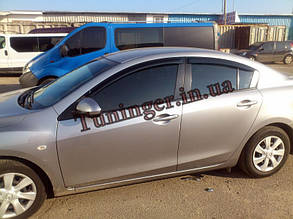 Вітровики, дефлектори вікон Mazda 3 sedan 2009-2012 (HIC)