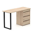 Стіл письмовий трансформер Дуб сонома з 3 шухлядами, фото 3