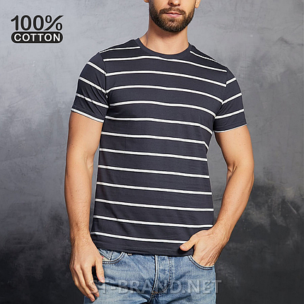 M-3XL. Темно-сіра чоловіча футболка 100% Cotton, виконана з натурального та приємного матеріалу, фото 1