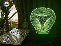 3D светильник ночник с пультом "Иллюзия" 3DTOYSLAMP