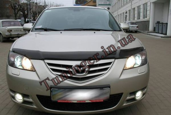 Мухобойка, дефлектор капота Mazda 3 Седан 2003-2009 (EGR)