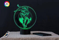 3D світильник нічник з пультом "Скейтбордист" 3DTOYSLAMP