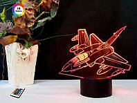 3D светильник ночник с пультом "Самолет 5" 3DTOYSLAMP