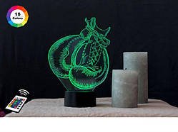 3D світильник нічник з пультом "Бокс" 3DTOYSLAMP