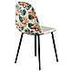 Стілець для кухні вітальні зі спинкою оббивка вельвет Aksel white print Special4You, фото 7