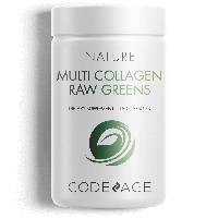 CodeAge Multi Collagen Raw Greens / Пять типов коллагена + 21 органический фрукт и овощ 180 капсул