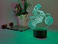 Сменная пластина для 3D светильников "Мотоцикл 6" 3D TOYSLAMP