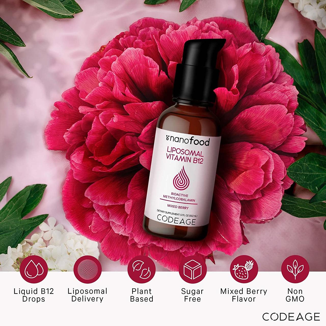 Купить CodeAge Liposomal Vitamin B12 / Витамин Б12 Метилкобаламин ...