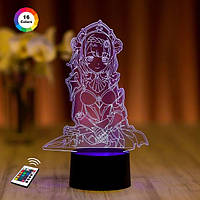 3D світильник нічник з пультом GENSHIN IMPACT "Ноелль" 3DTOYSLAMP