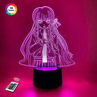 3D светильник ночник с пультом "Кёко Киригири" 3DTOYSLAMP