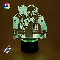 3D светильник ночник с пультом "Наруто и Саске" 3DTOYSLAMP