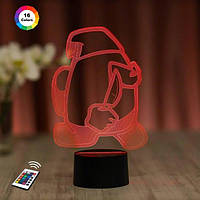 3D светильник ночник с пультом "Амонг Ас 3" 3DTOYSLAMP