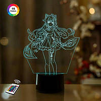 3D светильник ночник с пультом GENSHIN IMPACT "Кэ Цин" 3DTOYSLAMP