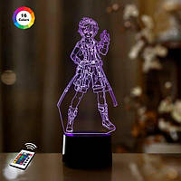 3D світильник нічник з пультом GENSHIN IMPACT "Беннет" 3DTOYSLAMP