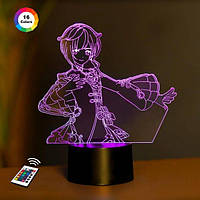 3D світильник нічник з пультом GENSHIN IMPACT "Син Цю" 3DTOYSLAMP