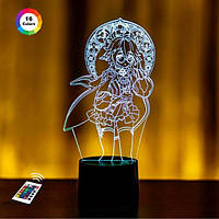 3D светильник ночник с пультом GENSHIN IMPACT "Сахароза" 3DTOYSLAMP