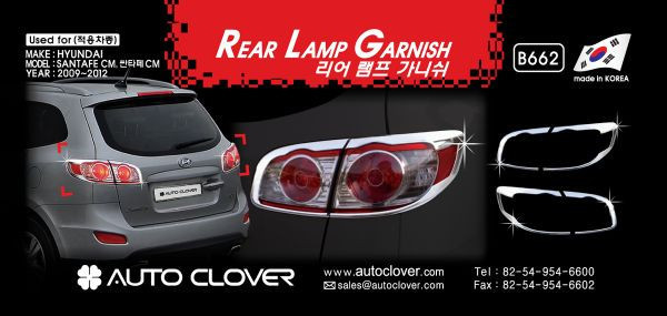 Хром накладки на стопи Hyunday Santa Fe 2009-2012
