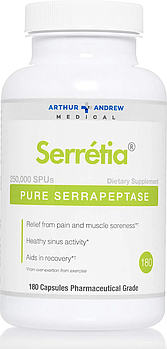 Arthur Andrew Serretia / Серреція серрапептаза 250.000 SPU 180 капсул BX621