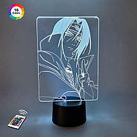 3D светильник ночник с пультом "Итачи Учиха" 3DTOYSLAMP