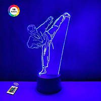 3D світильник нічник з пультом "Каратист" 3DTOYSLAMP