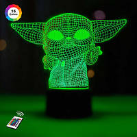 3D светильник ночник с пультом "Рапунцель" 3DTOYSLAMP