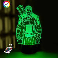 3D светильник ночник с пультом "Ведьмак 2" 3DTOYSLAMP