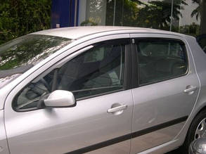 Вітровики, дефлектори вікон Peugeot 307 HB 2001-2008 (Hic)