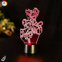 3D светильник ночник с пультом GENSHIN IMPACT "Синь Янь" 3DTOYSLAMP