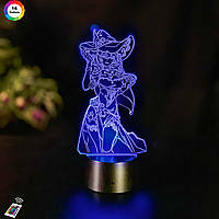 3D светильник ночник с пультом GENSHIN IMPACT "Лиза" 3DTOYSLAMP