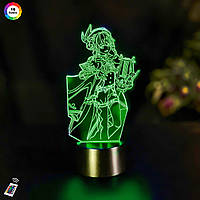 3D светильник ночник с пультом GENSHIN IMPACT "Фишль" 3DTOYSLAMP