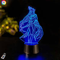3D светильник ночник с пультом GENSHIN IMPACT "Нин Гуан" 3DTOYSLAMP