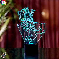 3D светильник ночник с пультом GENSHIN IMPACT "Саю" 3DTOYSLAMP