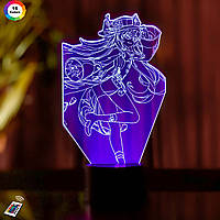 3D светильник ночник с пультом GENSHIN IMPACT "Ху Тао" 3DTOYSLAMP