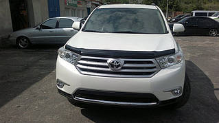 Мухобойка,дифлектор капота Toyota Highlander 2010-2013 (Hic)