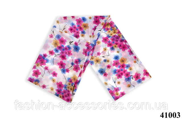 Модний жіночий шифоновий шарф-снуд рожевий Снуд шифоновий Красуня рожевий 3