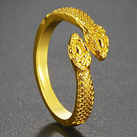 Модной кольцо Змея - выражает твой стиль делает заметным, размер регулируемый - только золотистая змея
