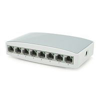 Комутатор Gigabit Ethernet ONV-H3008S у пластиковому корпусі, 8*1000 МБ портів, 5 В 1 А·год, 140х78х32