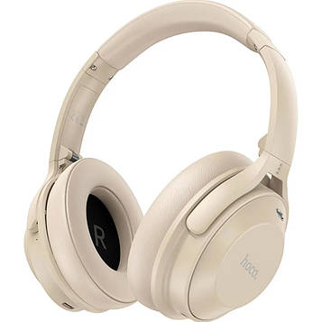 Навушники Bluetooth Hoco W37 Sound Active Noise бежеві