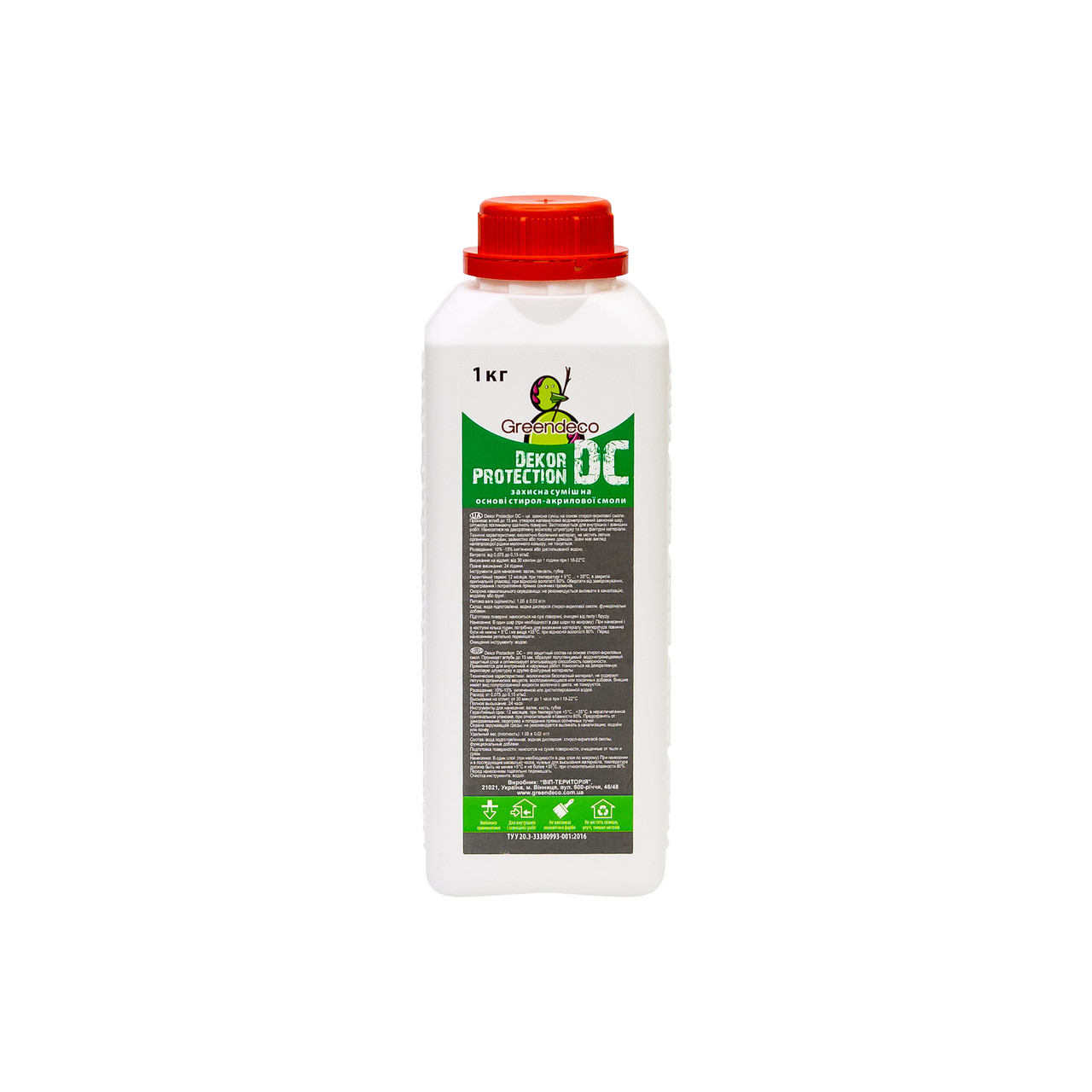 Decor protection DC — захисний шар для декоративних поверхонь із матовим ефектом (1 кг). Greendeco