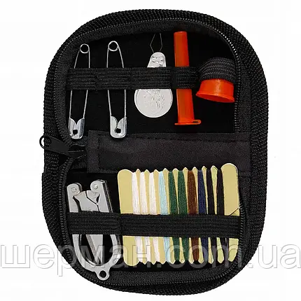 Швейний набір Sewing Kit With Pouch OD в футлярі Оливковий, фото 1