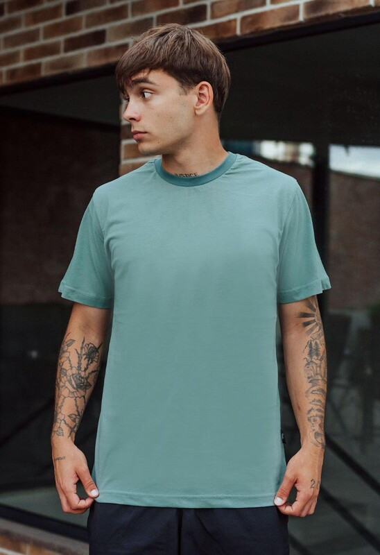 Футболка бірюзова однотонна Staff turquoise basic